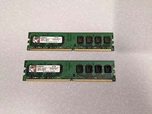 Kingston Memory KVR800D2N5K2 2GB (2x1GB) DDR2 PC2-6400 800MHz 240pin TESTED RAM - Picture 1 of 3