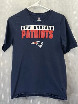 全新 England Patriots Youth XL 18/20 衬衫 蓝色 NFL 橄榄球队 男孩 T 恤 — 第 1/4 张图片