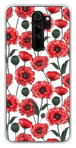 Coque en silicone imprimée compatible Xiaomi Redmi Note 8 Pro Fleurs de Pavot - Bild 1 von 3