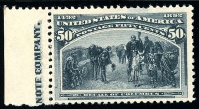 Scott 240 OG MH FVF US 1893 Columbian Expo Imprint SCV $450 - Image 1 of 2