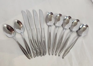Lot Of 11 WM Rogers & Sons BERMUDA Stainless Flatware 4 Knife 2 Teapoon 5 Soup - Picture 1 of 10