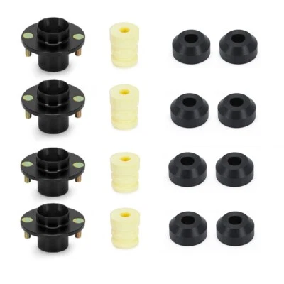 4pcs Suspension Coilover Shock Mount Top Hat For Honda 88-00 Civic DX LX Black - Image 1 of 4