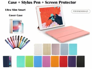 For Apple iPad mini 4th mini 5th generation PU Leather Smart Case Cover - Picture 1 of 16