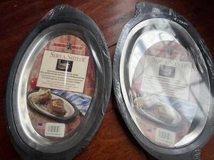 2 Nordic Ware -Sizzler Platter Pan Plate Steak Fajita Hot/cold Food Server New - Picture 1 of 6