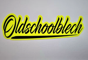 Sticker Oldschool Sheet Car Sticker Tuning JDM Oldtimer Youngtimer Neon Yellow  - Imagen 1 de 4