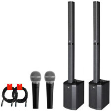 HK AUDIO Polar 8 PA System (Pair) with 2x Vocal Microphone and 2xXLR-XLR Cable