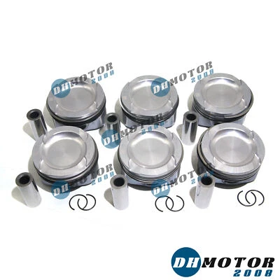MAHLE 6X 11257610295 Piston Set Φ84+0.5mm For BMW N54B30 3.0 135i 335i Z4 F01 X6 - Imagem 1 de 4