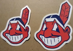 CALCOMANÍAS CLEVELAND INDIANS 2 ANTIGUAS NUEVO ESTADO - Imagen 1 de 2