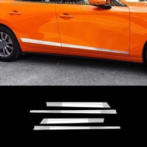 For Mazda 3 Axela 2019-2023 Chrome Side Door Body Guard Moulding Strip Trim 4X - Foto 1 di 6