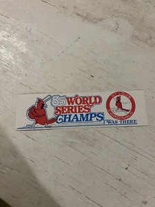 Adesivo paraurti St Louis Cardinals 85 World Series (misprint, vinto KC Royals) - Foto 1 di 4