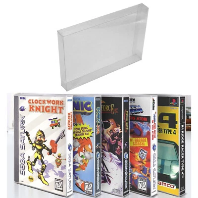 Clear Box Protectors For SEGA CD/SATURN/PS1 LONGBOX Video Games Custom Cases CIB - Изображение 1 из 4