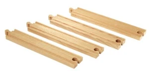 Traditional Wooden Track Compatible NEW Long 8" Straight 10 Pieces - Picture 1 of 2