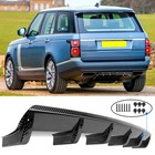 For Land Rover Range Rover Carbon Rear Bumper Diffuser Spoiler Splitter 6 Fin