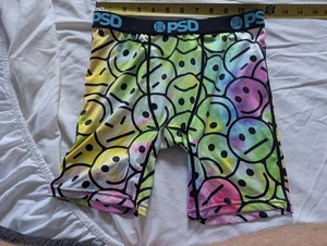 Boxer Briefs mens boys L PSD rainbow art smile face happy joy pleasure shorts - Picture 1 of 2