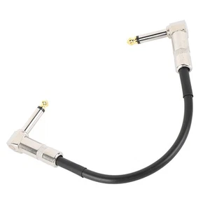 Guitar Patch Cable Right Angle Pedal Connector Wire 6.35mm Instrument Zubehö NTS - Afbeelding 1 van 22
