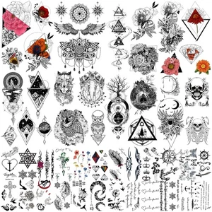 Temporäre Tattoos Set 32 Blätter Fantasy Muster für Erwachsene Kinder - Bild 1 von 2