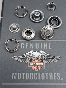 Harley-Davidson Kleidung Metall Ersatz HD Druckknöpfe Knöpfe Lederjacke Weste - Bild 1 von 12
