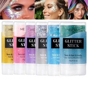 Meidian Glitter Stick, Glitter Stick for Hair and Body, Face Paint Glitters - Picture 1 of 17
