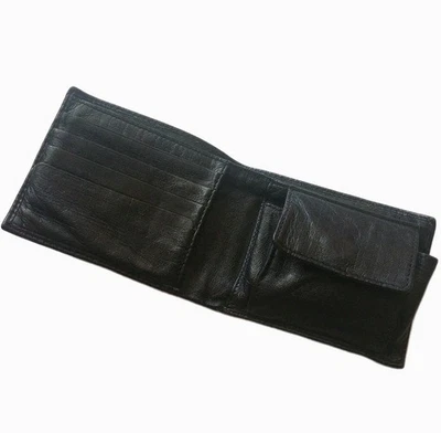 Ben Sherman Wallet Vintage Black Leather Bi-Fold Lighter Pouch Classic Pebbled  - Image 1 of 4