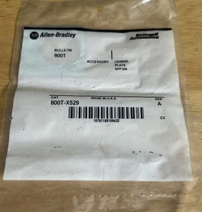 Allen Bradley 800T-X529 800TX529 Off On Legend Plate New Old Stock - Picture 1 of 2