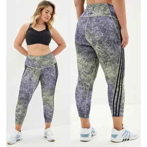 Adidas NEW FeelBrilliant HighRise Climalite 7/8 Legging Neon Yllow/Purple/Blk 3X - Picture 1 of 7