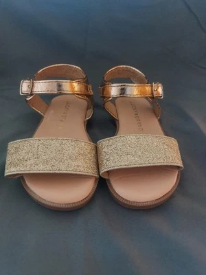 Lucky Brand 学步儿童 女孩 金色 闪亮 露趾 凉鞋 尺码 7 — 第 1/4 张图片