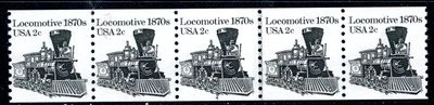 USA 1981 Transportation 2¢ Sc #1897A Plate Number Strip of 5 Plate #4 MNH L509 - Image 1 of 4