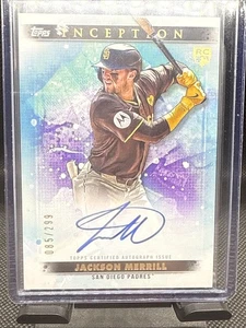 Jackson Merrill RC /299 Auto San Diego Padres On Card Auto 2024 Topps Inception - Picture 1 of 2
