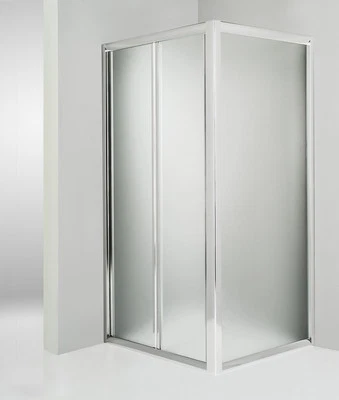 Box doccia 60x60 cm angolare anta fissa porta soffietto opaco - Immagine 1 di 4