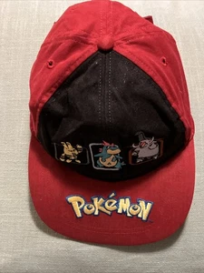 VTG RARE Pokemon Hat Cap Snap Back Black Nintendo Video Game Boys Kids Youth Y2K - Picture 1 of 16