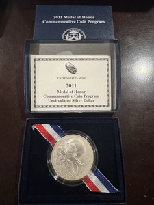 2011 Medal Of Honor commemorative coin Uncirculated US Mint Box And COA - Picture 1 of 4