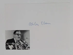 Abba Eban - Voz de Israel - Autógrafo original - aprox. 10x15 cm - Documento - Imagen 1 de 1