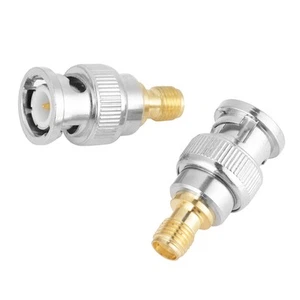 2pcs BNC Male To SMA Female Type RF Connector Coaxial Adapter Test Converter✈ - Zdjęcie 1 z 8