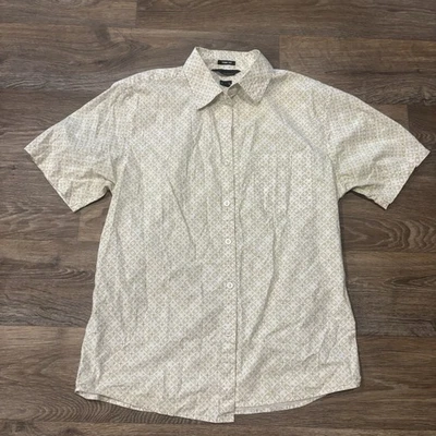 Oakley Men’s Short Sleeve Button-Up Shirt – Geometric Print – True Fit - Medium - Image 1 of 4