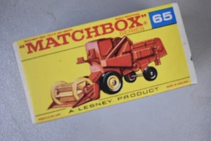 Cosechadora vintage Lesney Matchbox serie #65 Claas Inglaterra (M792) sin usar, en caja - Imagen 1 de 3