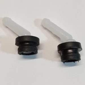 X2 RESERVOIR ADAPTER TUBE & GROMMET ASSEMBLY SET OF 2 VW T1 BUG BEETLE 1967-1977 - Picture 1 of 3