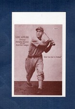 #SH-131 LUKE APPLING, White Sox | 1975 Sport Hobbyist 3-1/2"X 5" card AD BACK A