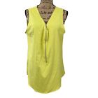 Unbranded Tank Top Size 3Xl Bright Yellow With Zipper Detail