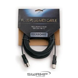RockBoard 5pin DIN Flat MIDI Patch Cable - Digital Signal Patching - 1m