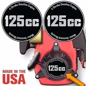 125cc,4 Stroke Motorized Bicycle Engine Decals Graphic Detail Kit Emblem - Bild 1 von 2