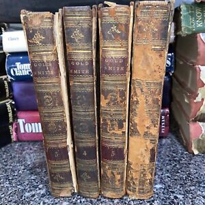 Antique 1809 The Miscellaneous Works of Oliver Goldsmith - Four  Volumes