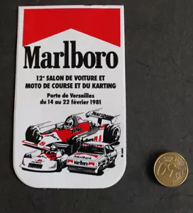 Autocollant / Sticker - Marlboro - Salon voitures motos de course karting 1981 - Bild 1 von 2