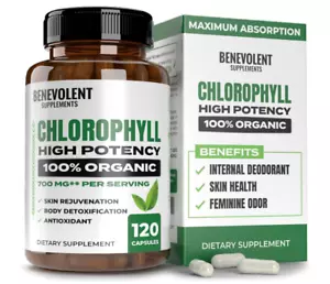Chlorophyll Capsules 350mg – Natural Energy & Immune Support, 120 Ct (74) - Picture 1 of 7