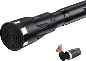 Adjustable Heavy Duty Black Tension Curtain Rod 42-100 Inch for Shower & Closet - Picture 1 of 12