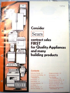 Vtg SEARS Kenmore Appliances Catalog RETRO Kitchen Ranges Oven Refrigerator 1976 - Picture 1 of 5