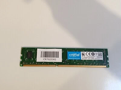 Crucial CT102464BD160B.M16FN 8GB UDIMM PC3L-12800 DDR3L 1600 MHz CL11_0.02_6 - Bild 1 von 4