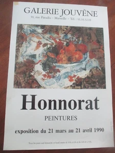 Affiche d'Exposition Honnorat Galerie Jouvène 1990 63 X 44 cm 90 - Picture 1 of 3