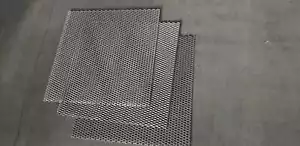 3x Streckgitter Streckmetall Gitter Stahl blank DC01 615x615 t=2,0mm Weite=22mm - Bild 1 von 3