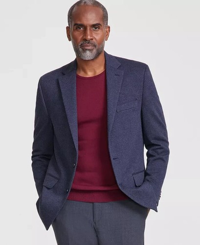 Cappotto sportivo Michael Kors uomo antracite vestibilità classica tessuto spina di pesce 40R yfe1525