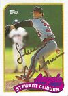 Autographed/Signed 1989 Topps #649 Stewart Cliburn California Angels
